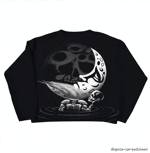Sport Anime graphic sweater Black Knit Top for Warm Weather