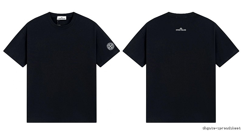 Stone Island Badge Techwear Style Black Short Sleeve T-Shirt
