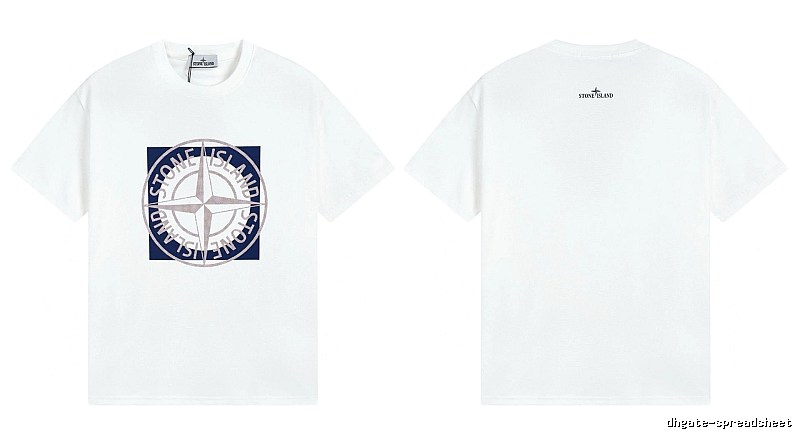 Stone Island Compass Collection Street Style White T-Shirt