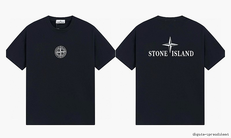Stone Island Compass Street Style Black Short Sleeve T-shirt