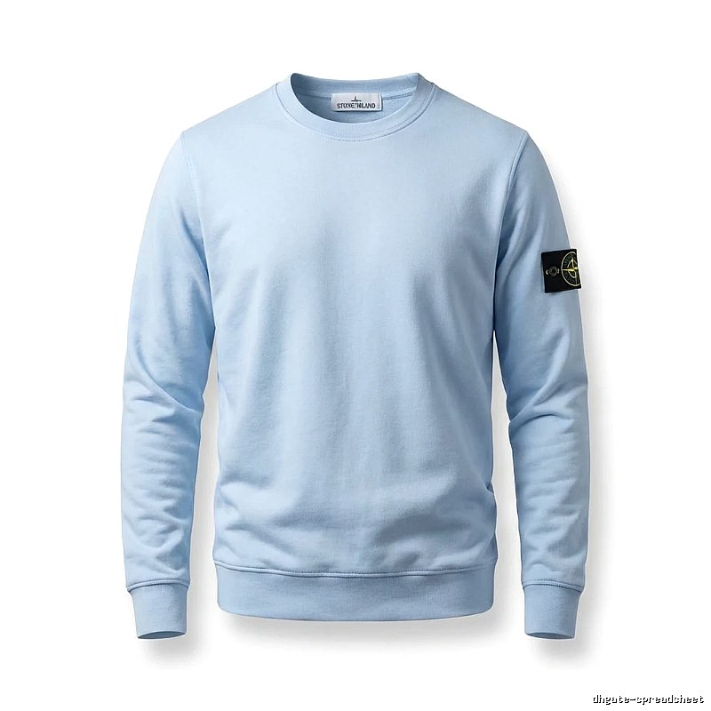 Stone Island minimalist light blue sweatshirt