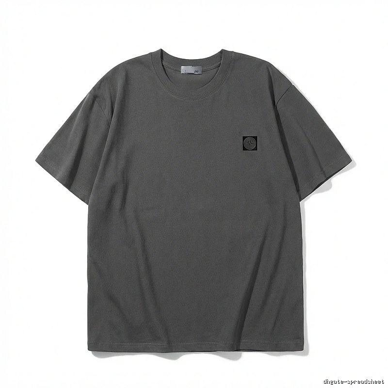 Stone Island minimalist style dark gray T-shirt