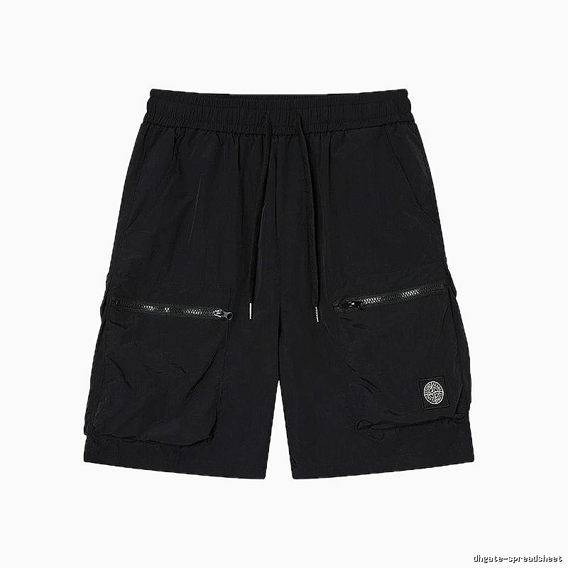 Stone Island Technical Workwear Style Black Shorts