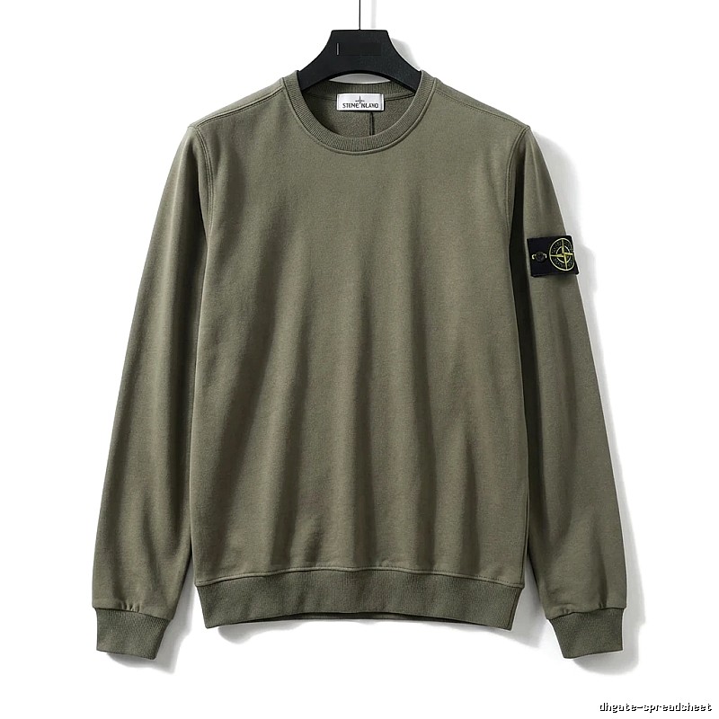Stone Island trendy brand military green sweatshirt