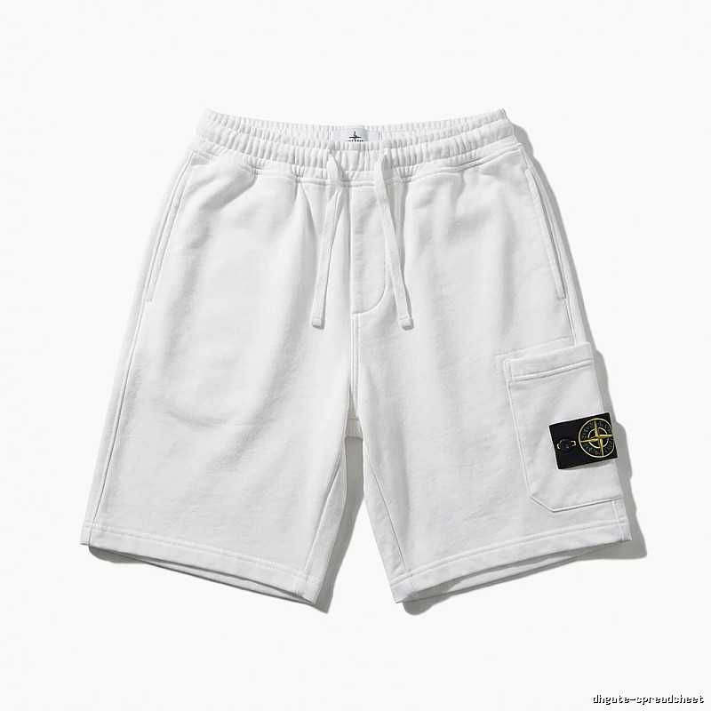 Stone Island workwear-style white shorts