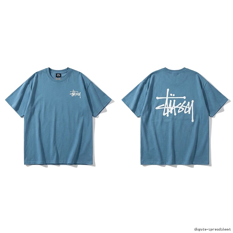 Stussy basic simple style blue T-shirt