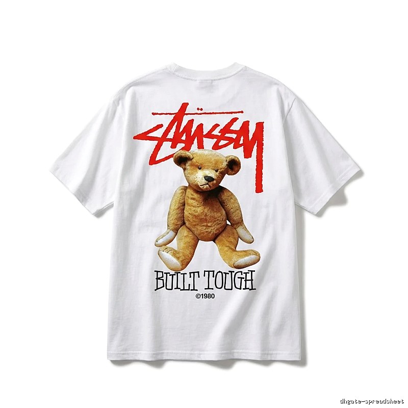 Stussy Bear Print White T-shirt