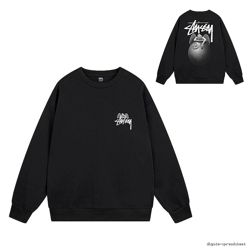 Stussy Black Style 538 Graphic SweatShirt Modern Fit