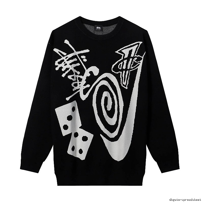 Stussy Black Swirl Graphic SweatShirt Commuter Look