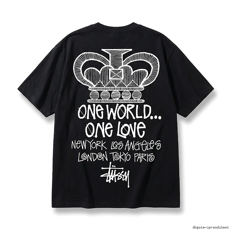 Stussy Crown Print Black T-shirt