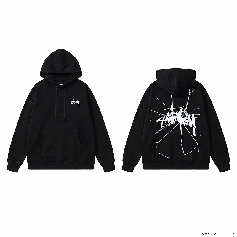 Stussy dark style black hoodie
