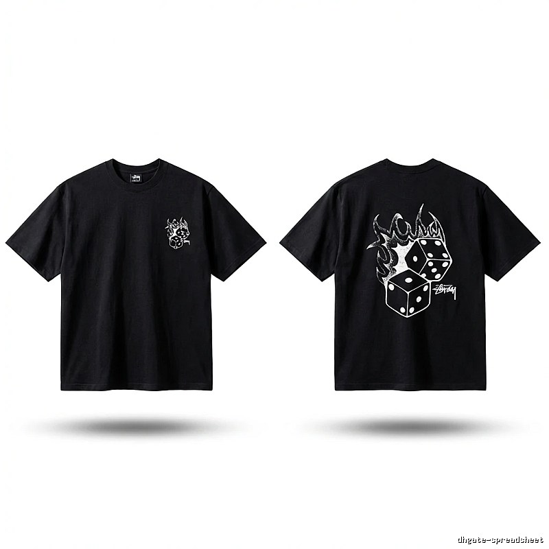 Stussy Dice Print Black T-shirt