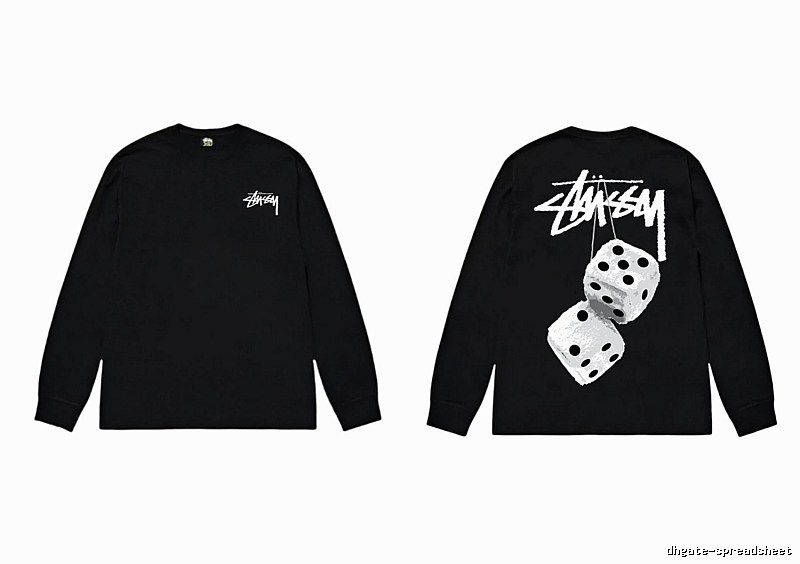 Stussy dice print style black long-sleeve