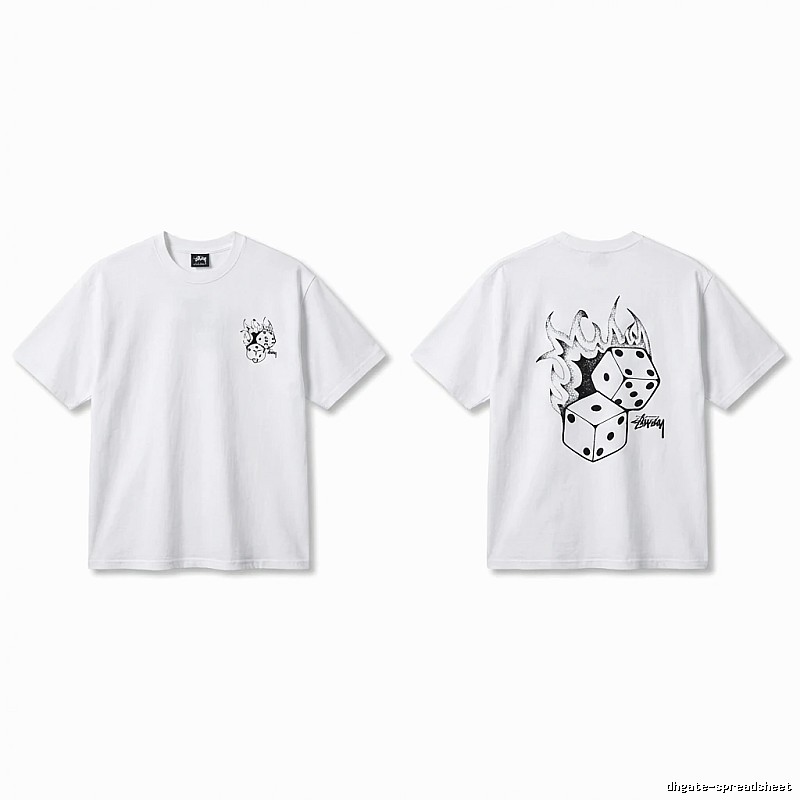 Stussy Dice Print Style White T-shirt