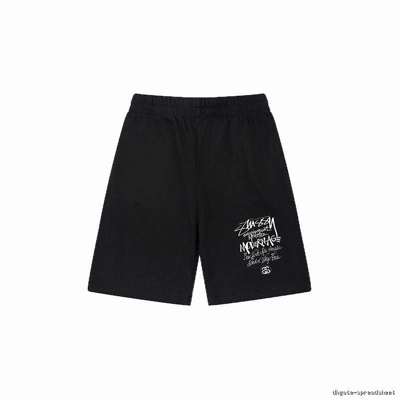 Stussy graffiti-style black shorts