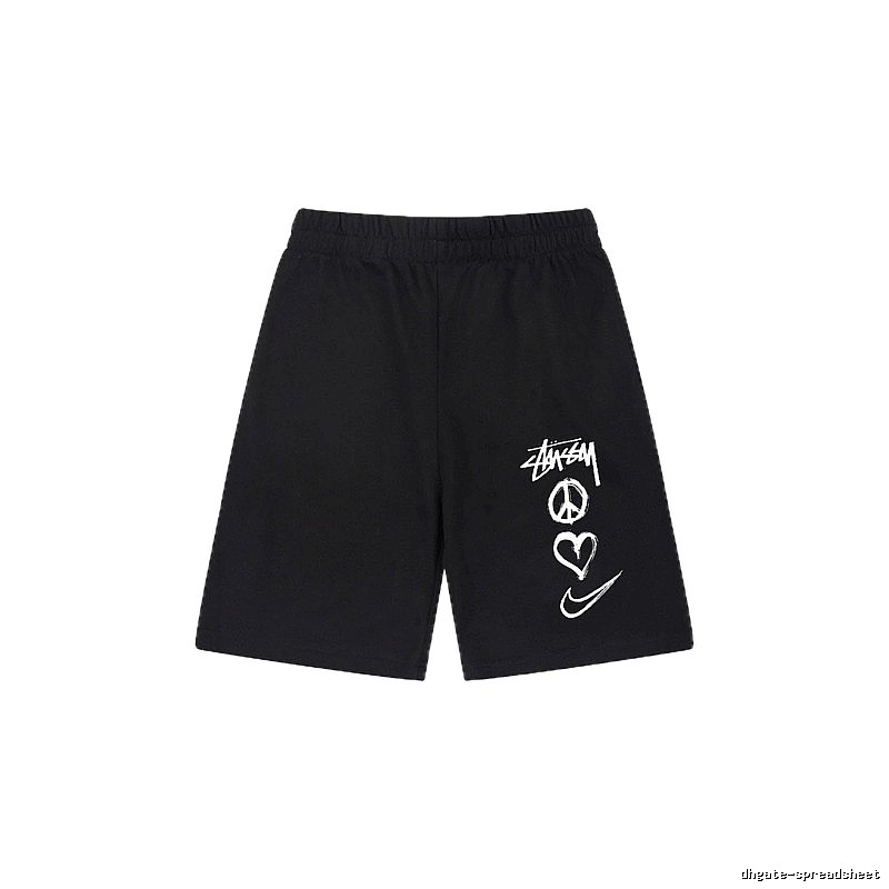 Stussy graffiti-style black shorts