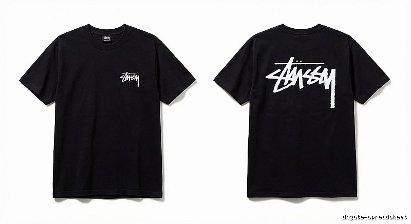 Stussy graffiti-style black T-shirt