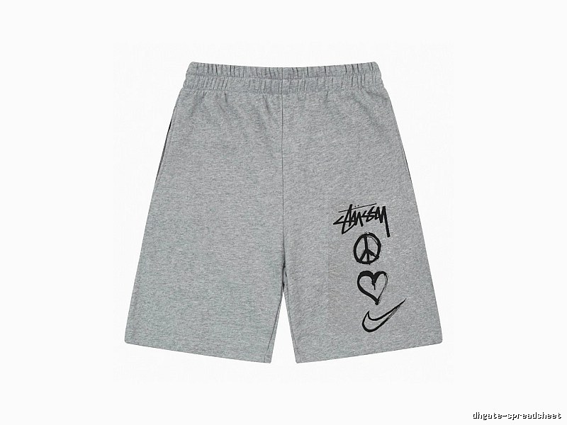Stussy graffiti-style gray shorts