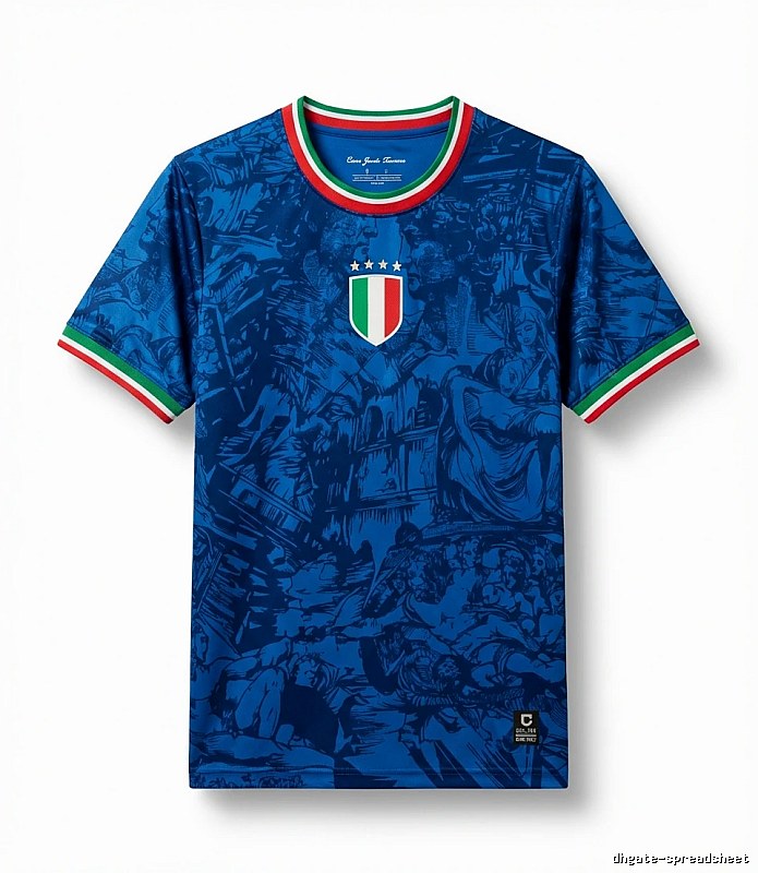 Stussy Italian retro style blue T-shirt
