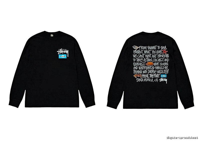 Stussy Ocean Style Black Long-sleeve