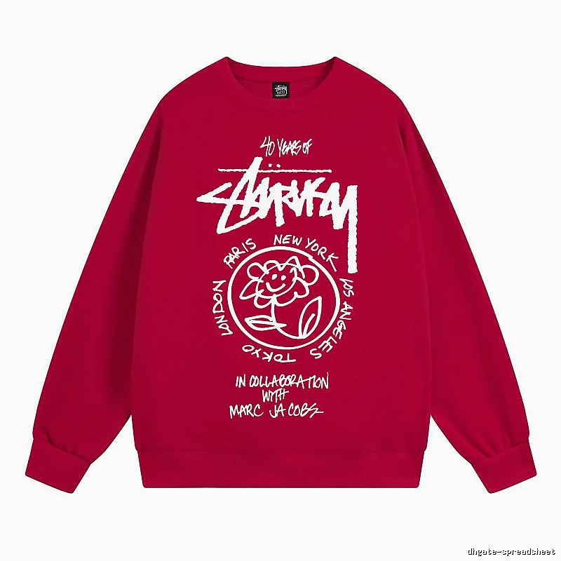Stussy Red Style 539 Graphic SweatShirt Downtown Style