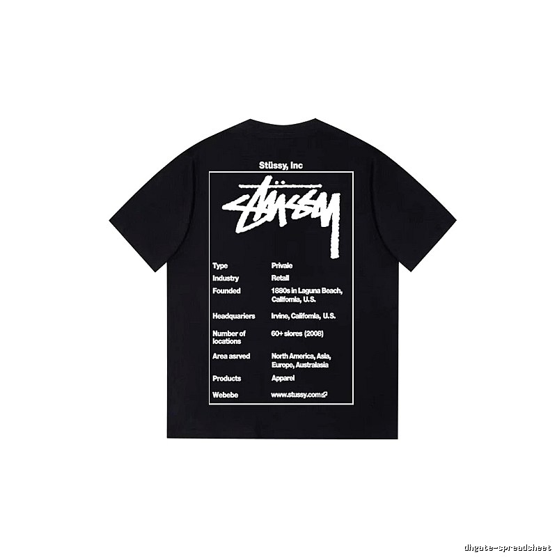 Stussy Travel Graphic T-shirt Black White Stussy with Modern Look