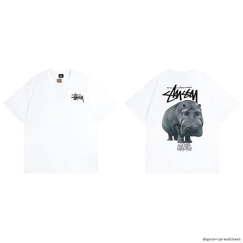 Stussy White Spider Graphic T-Shirt Relaxed Styling Logo