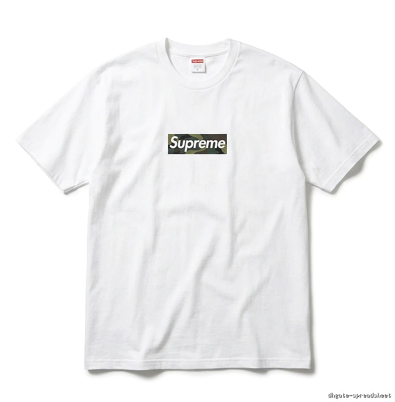 Supreme camouflage style white T-shirt