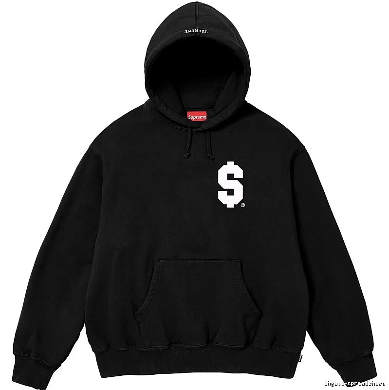 Supreme Casual Logo hoodie Gray Red Oversized for Comfortable Styling