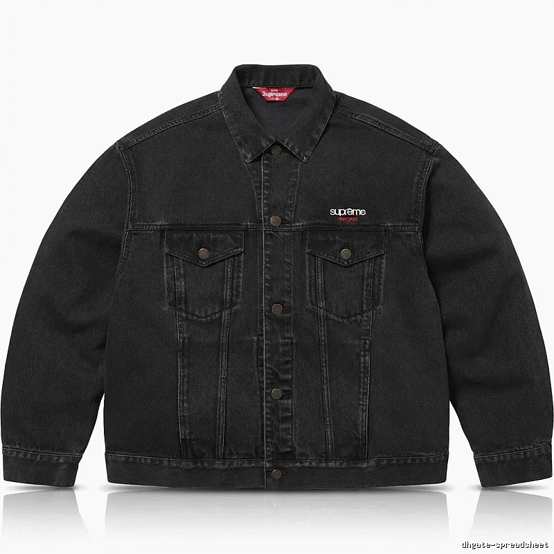 Supreme denim-style black jacket