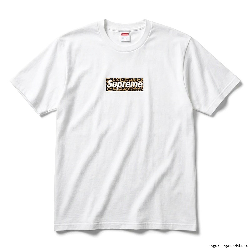 Supreme leopard - print style white T - shirt