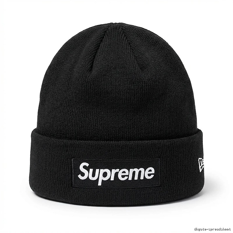 Supreme minimalist style black cold hat