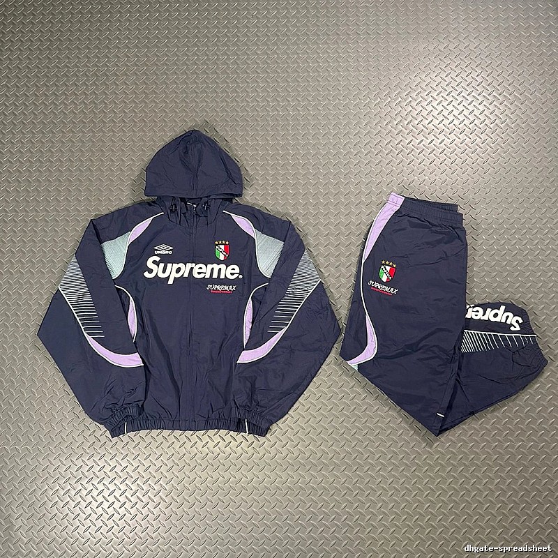 Supreme Navy Purple Tracksuit Set