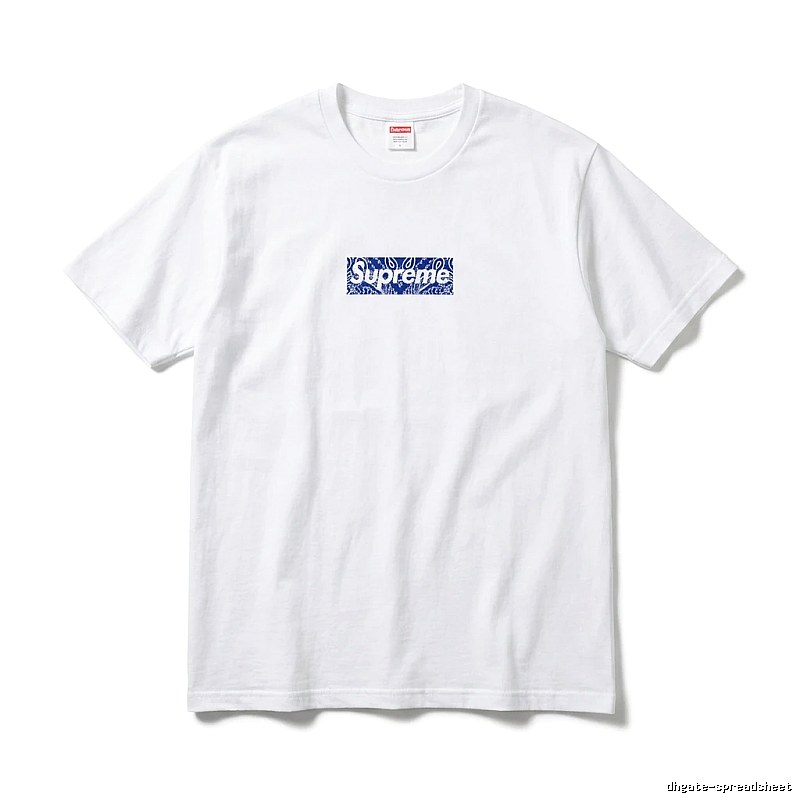 Supreme Print Simple White T-shirt