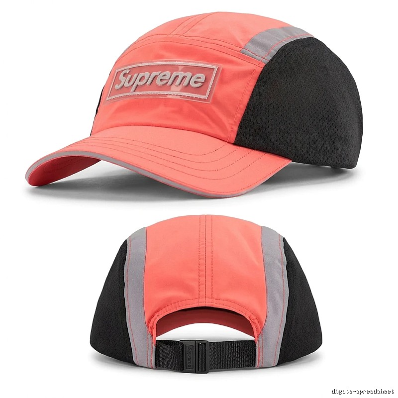 Supreme sporty orange and black hat