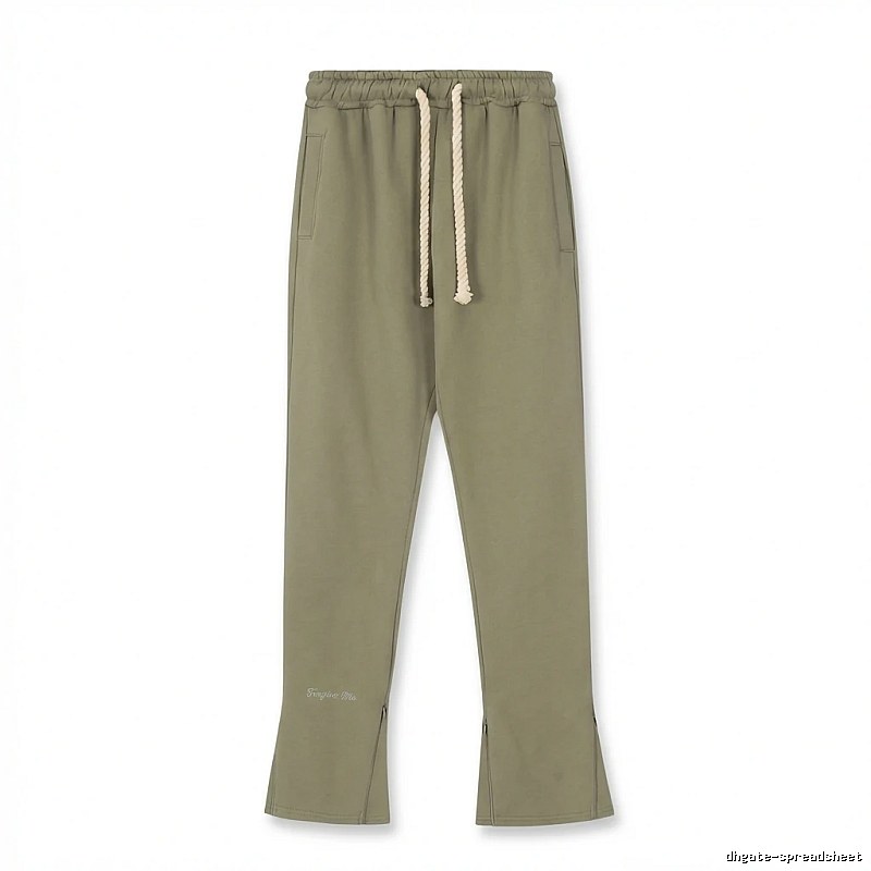SynaWorld casual style olive green trousers