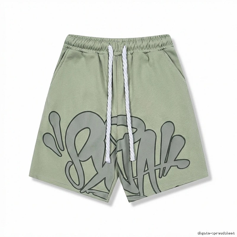 SynaWorld Graffiti Style Ash-Green Shorts