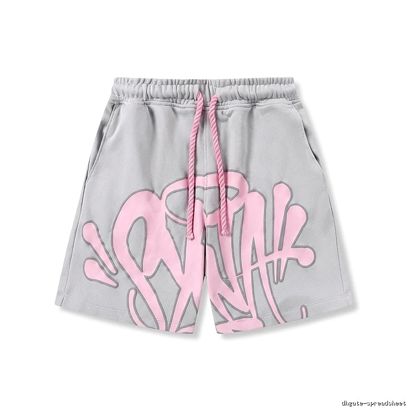 SynaWorld Graffiti-style Gray Shorts