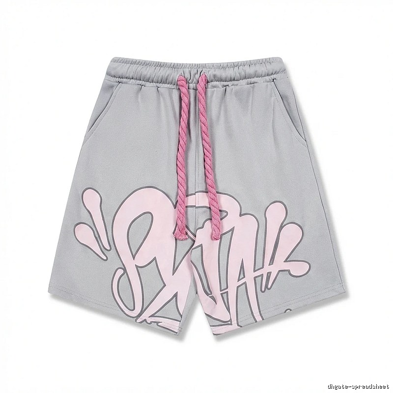 SynaWorld Graffiti-style Grey Shorts