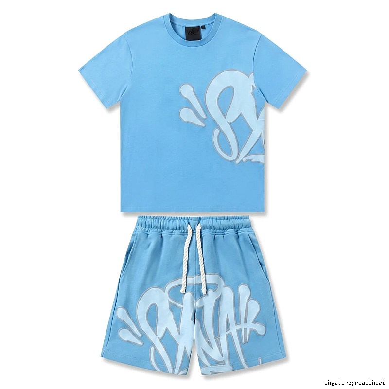 SynaWorld Graffiti-style Light Blue Suit
