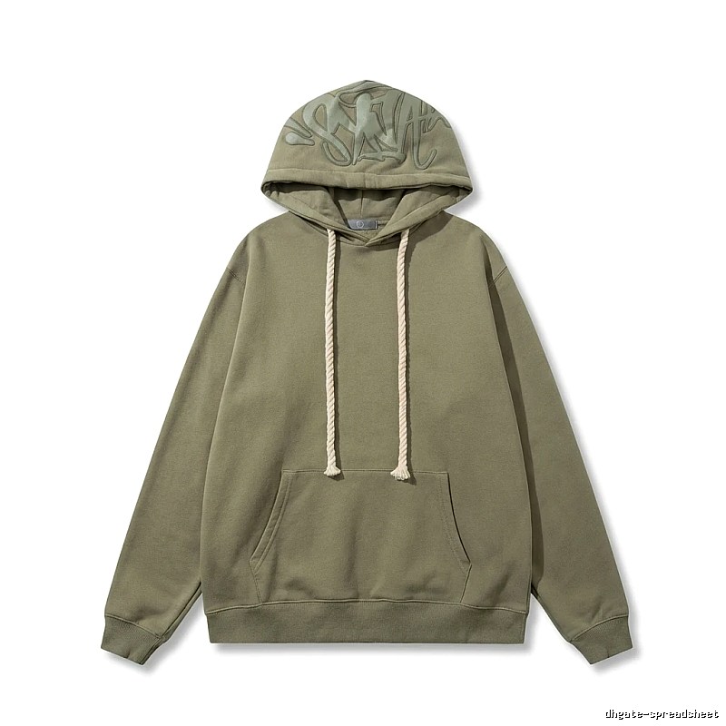 SynaWorld Graffiti-style Olive Green Hoodie