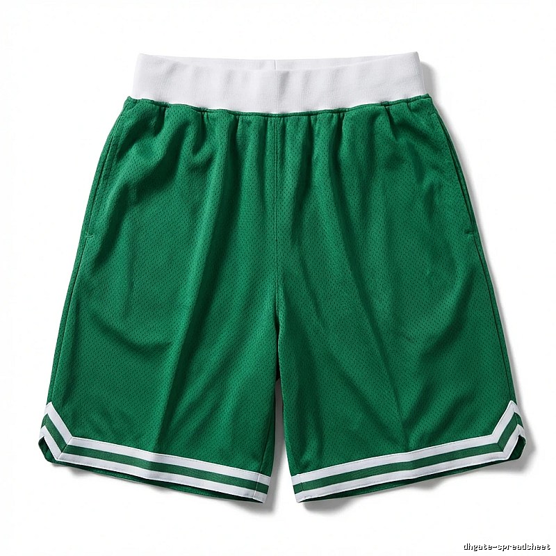 Tatum green and white retro-style shorts