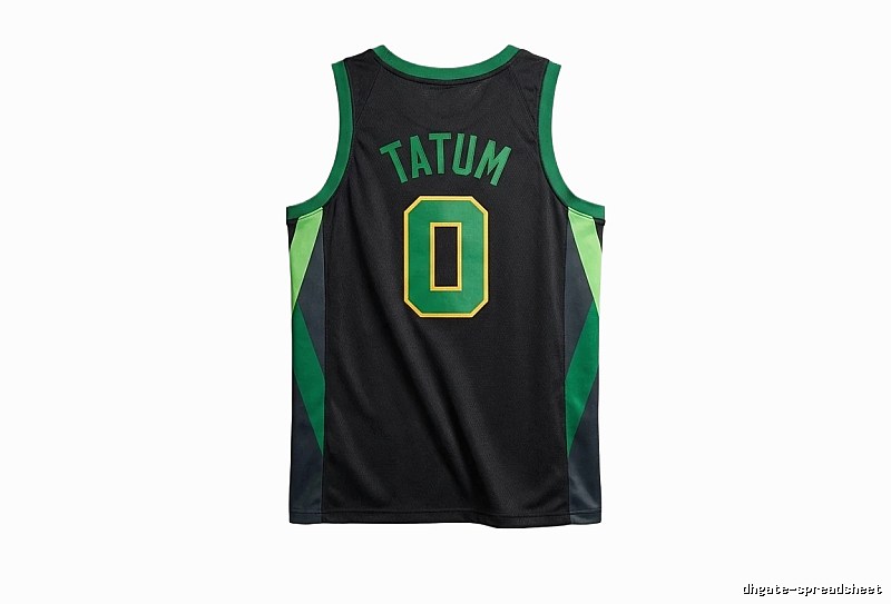 Tatum series black and green trendy brand jerseys