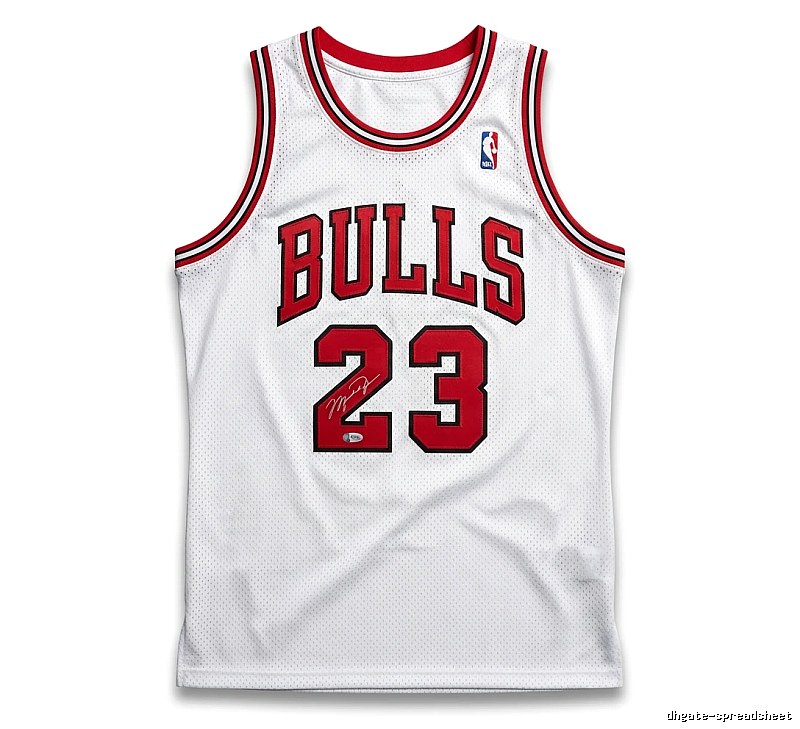 The classic white jersey of the Michael Jordan