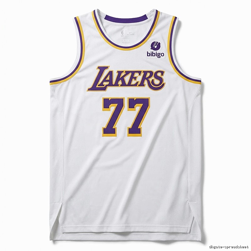 The No. 77 white basketball jersey of the Mavericks.