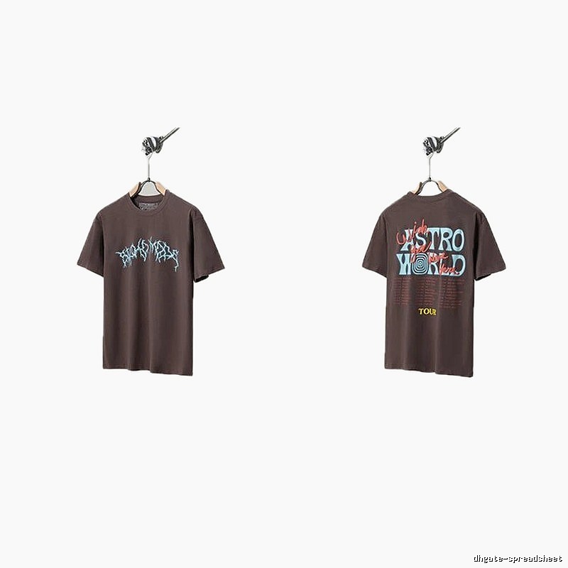 Travis Scott Astroworld Street Style Dark Brown T-Shirt