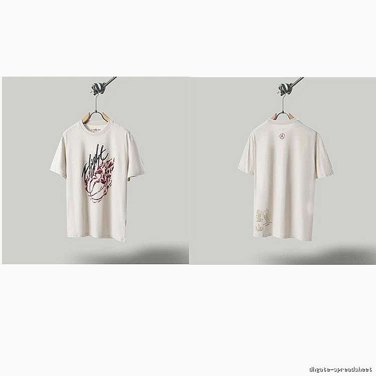 Travis Scott Cactus Co-branded Street-style Off-white T-shirt