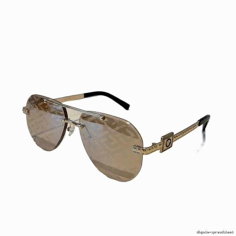Versace metallic-style tea-colored sunglasses