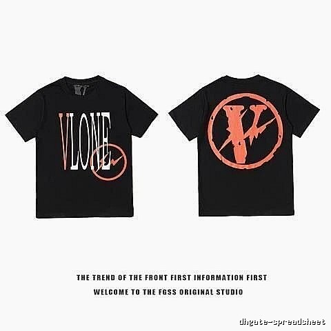 Vlone Monogram Logo T-shirt Black Purple Vlone for Casual Outfits