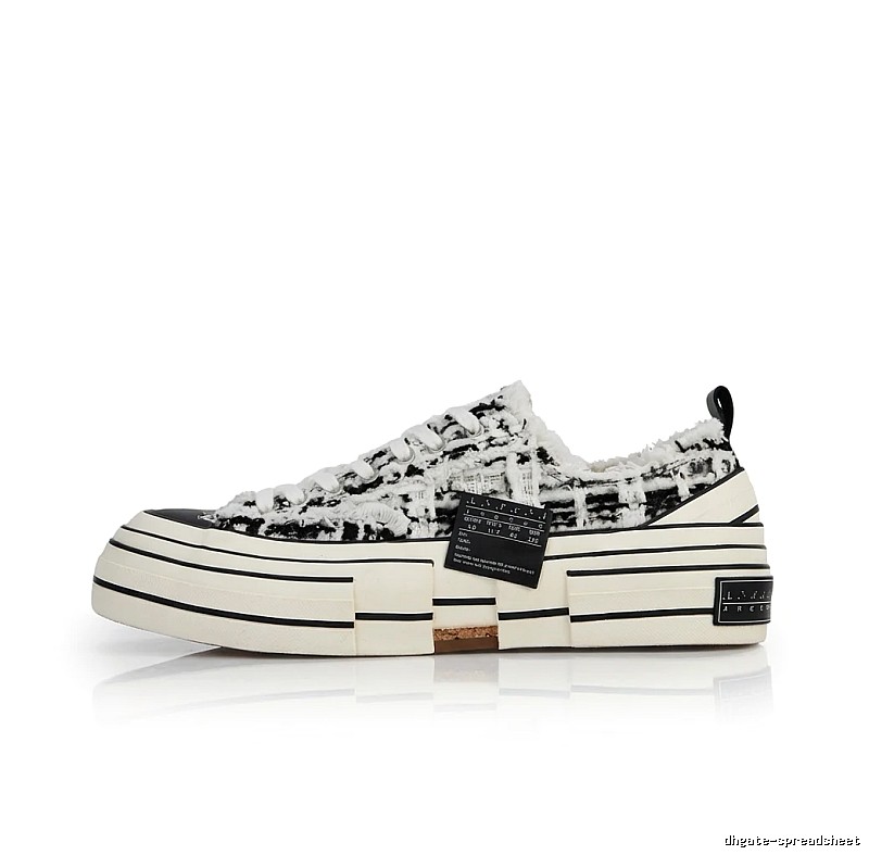 Xvessel Black and White Checkered Trendy Shoes